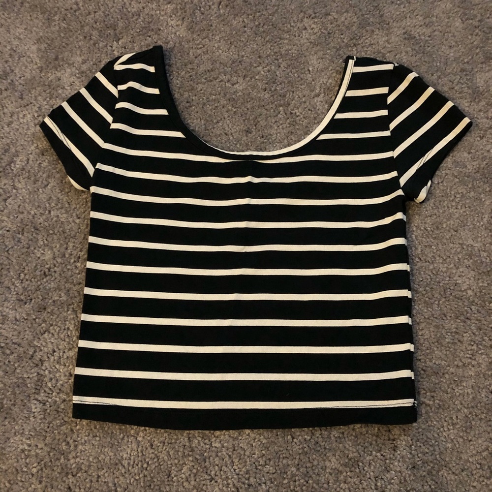 Mossimo Striped Crop Top Size XS